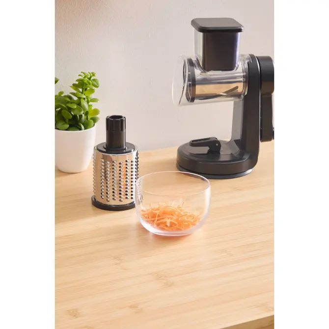 SILVER PRO GRATER 3-BLADE W/CRANK L. 23.8 CM