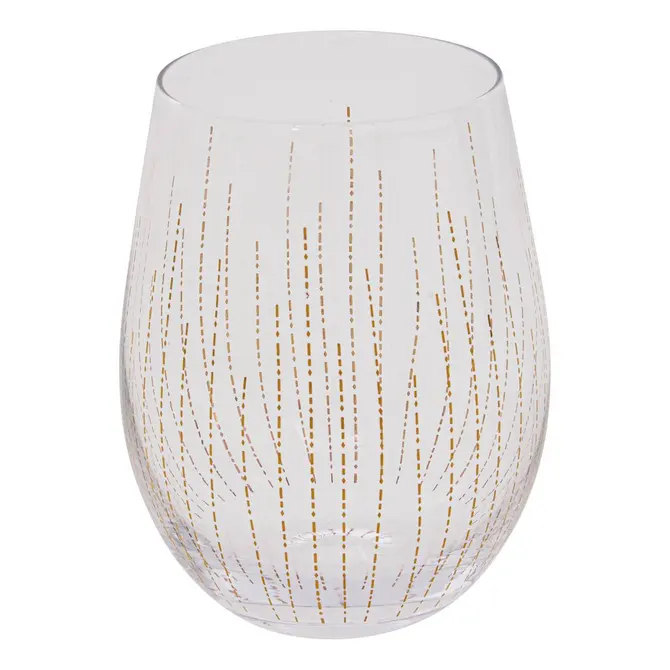 SET OF 4 LUNIS LOW TUMBLERS 54 CL - GOLD/CLEAR