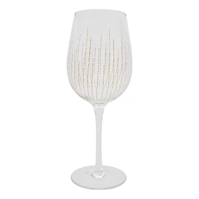 SET OF 4 LUNIS WINE GLASSES 38 CL - GOLD/CLEAR