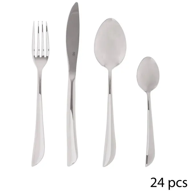 SERRAT 24-PIECE STAINLESS STEEL CUTLERY SET