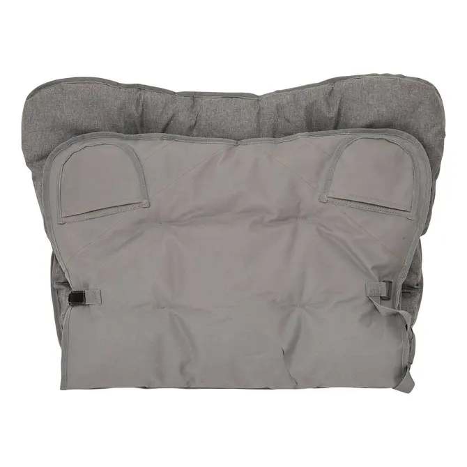 FOLDING PADDED CAMPING ARMCHAIR - GREY