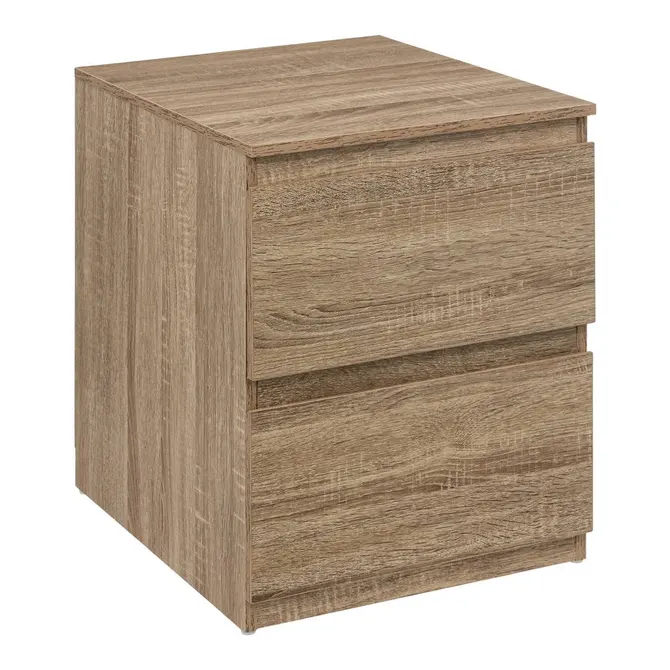DOLO 2-DRAWER CHEST W.38 X D.48 H.50 CM - NATURAL WOOD EFFECT