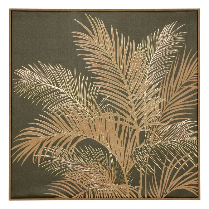 DANTE PRINTED CANVAS FRAME 78X78 CM - GREEN