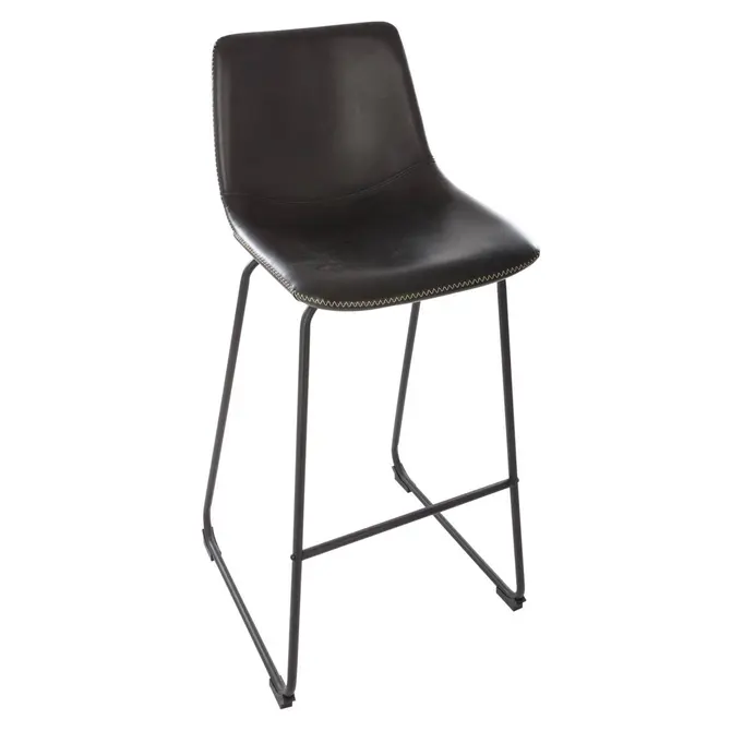 LOÏS PU BAR CHAIR - BLACK