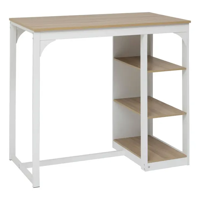 EAT UP BAR TABLE 105X60X110 CM - WHITE & WOOD