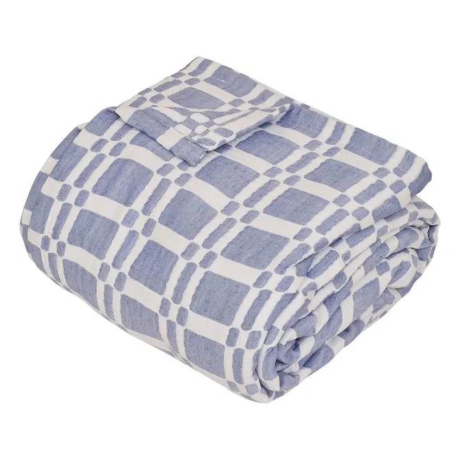 NUVIA BEDSPREAD 240X260 CM - INDIGO BLUE