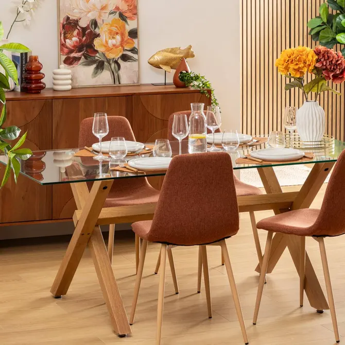 JOREL DINING TABLE 180X90 CM - BROWN