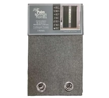 FAUX BLACKOUT WINDOW CURTAIN - GREY