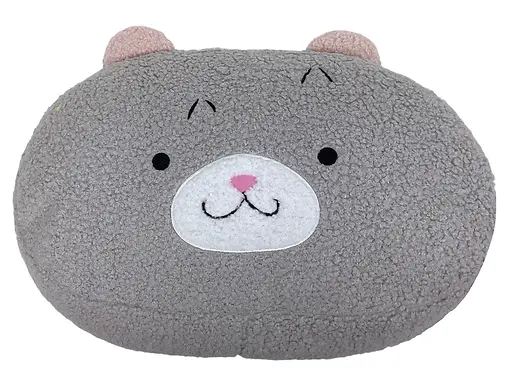 100% POLYESTER CUSHION - GREY BEAR