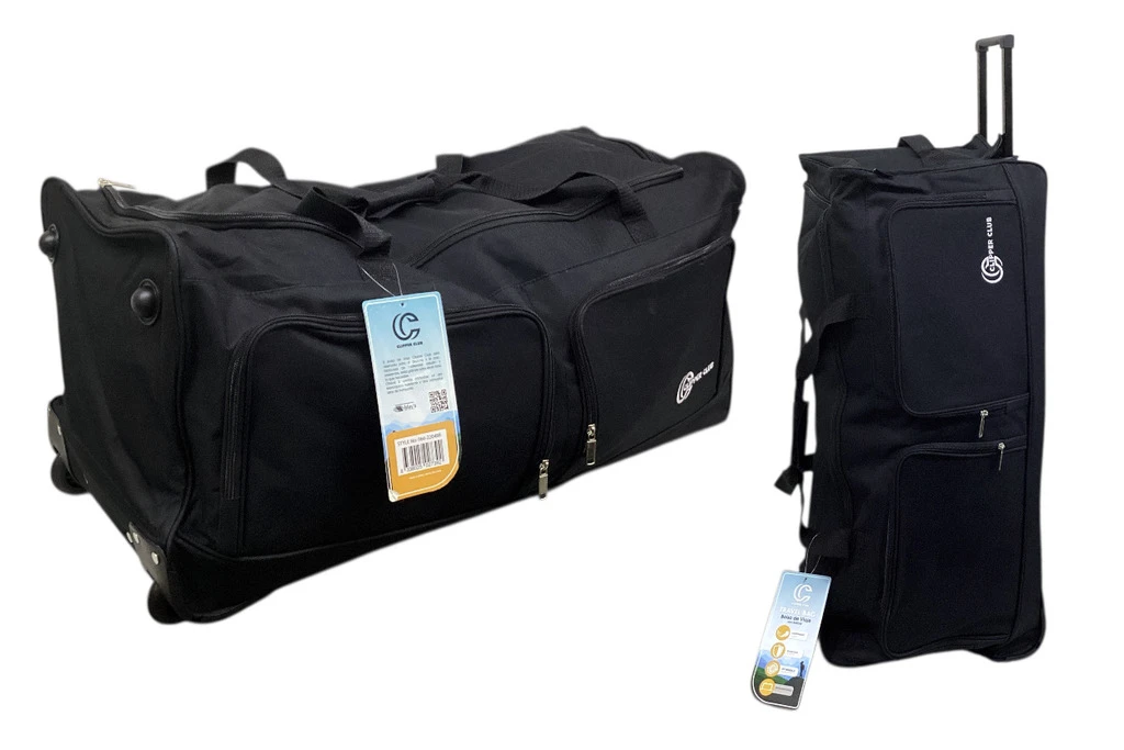 32" ROLLING DUFFLE BAG - BLACK