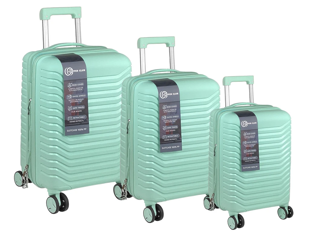 3-PIECE LUGGAGE SET - AQUA