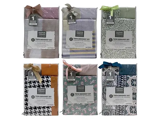 BEDSHEET SET - TWIN - ASSORTED