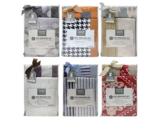 BEDSHEET SET - FULL - ASSORTED COLOURS