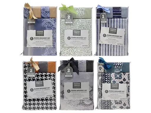 BEDSHEET SET - QUEEN - ASSORTED COLOURS