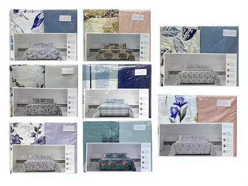 PRINTED SHEET SET - QUEEN - ASSORTED