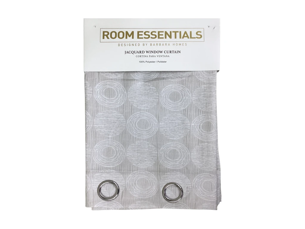 POLYESTER JACQUARD WINDOW CURTAIN 54X90" - GREY