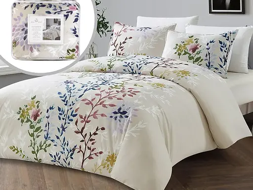 3-PIECE COMFORTER SET QUEEN - CREAM