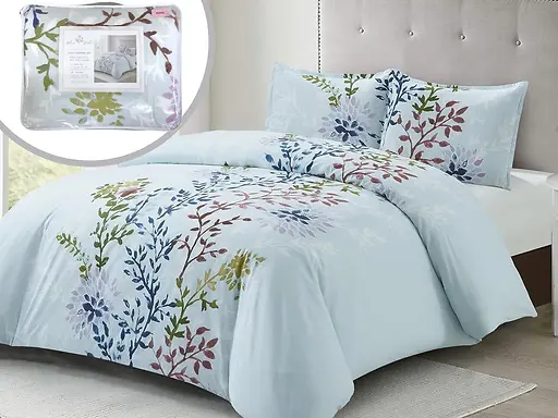 3-PC COMFORTER SET 108X94 - BLUE