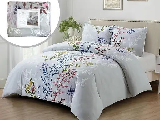 3-PC COMFORTER SET KING - GREY