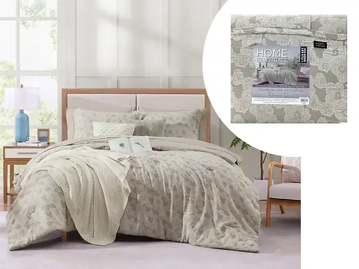 7-PC BED-IN-A-BAG COMFORTER SET 88X88" - CREAM