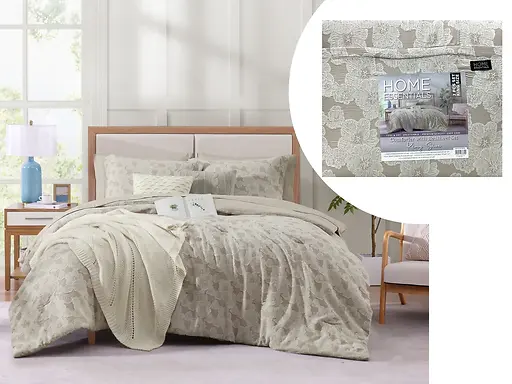 7-PC BED-IN-A-BAG COMFORTER SET 102X90" - CREAM