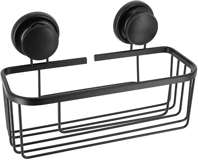 ALUMINIUM RECTANGULAR SUCTION BASKET 13.5 CM - BLACK