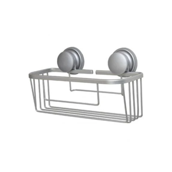 ALUMINIUM RECTANGULAR SUCTION BASKET 13.5 CM - SILVER