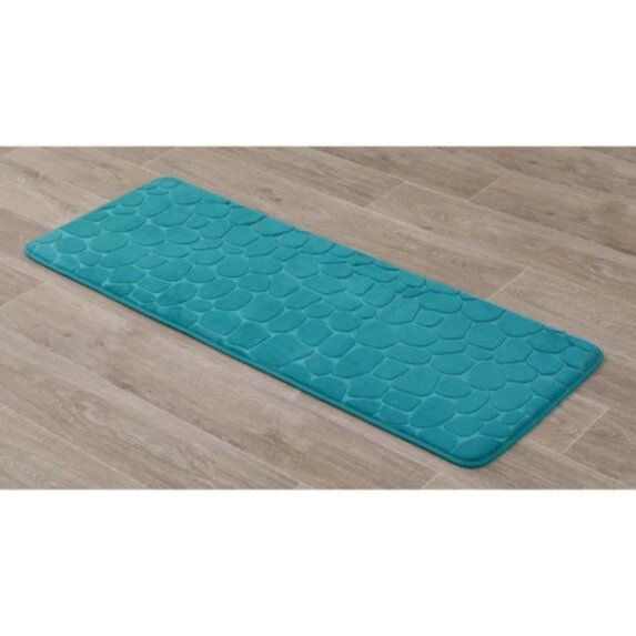 PEBBLE MF MEMORY FOAM MAT 45X120 CM - DUCK BLUE