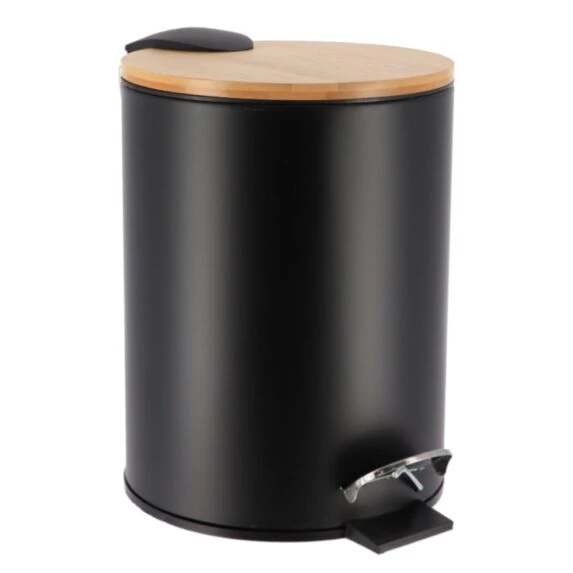 METAL DUSTBIN SOFT CLOSE 3L - BLACK