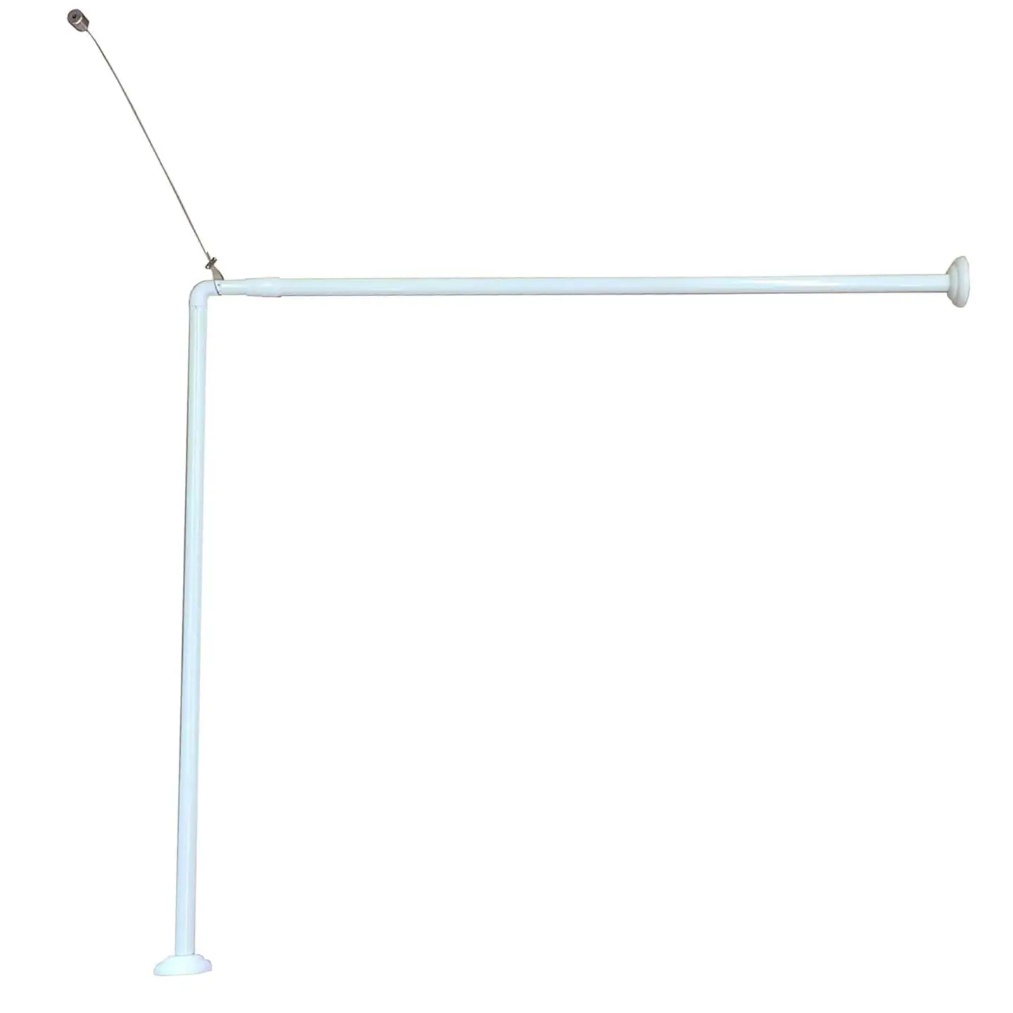 ALUMINIUM SHOWER CURTAIN L SHAPED ROD 71"L X 37"W