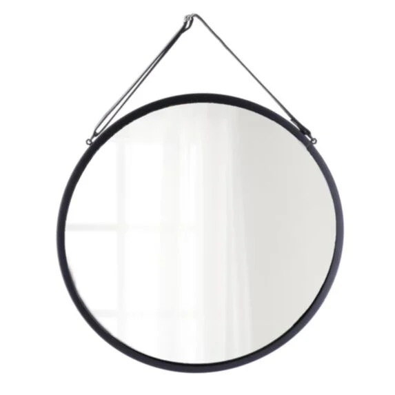 ROUND HANGING MIRROR DIAM. 38 CM - BLACK