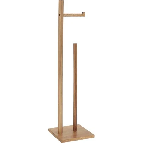 ACACIA TOILET PAPER HOLDER AND RESERVE H. 71 CM