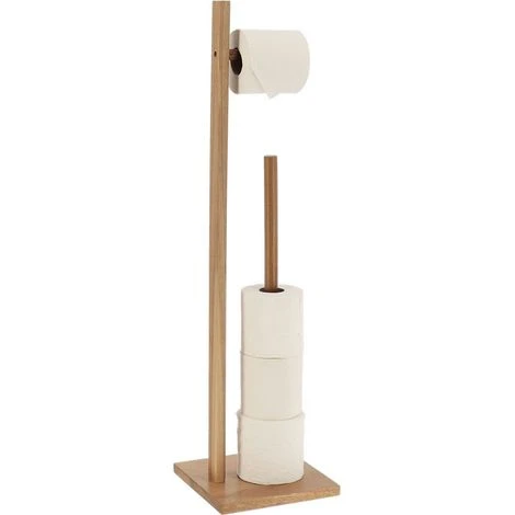 ACACIA TOILET PAPER HOLDER AND RESERVE H. 71 CM