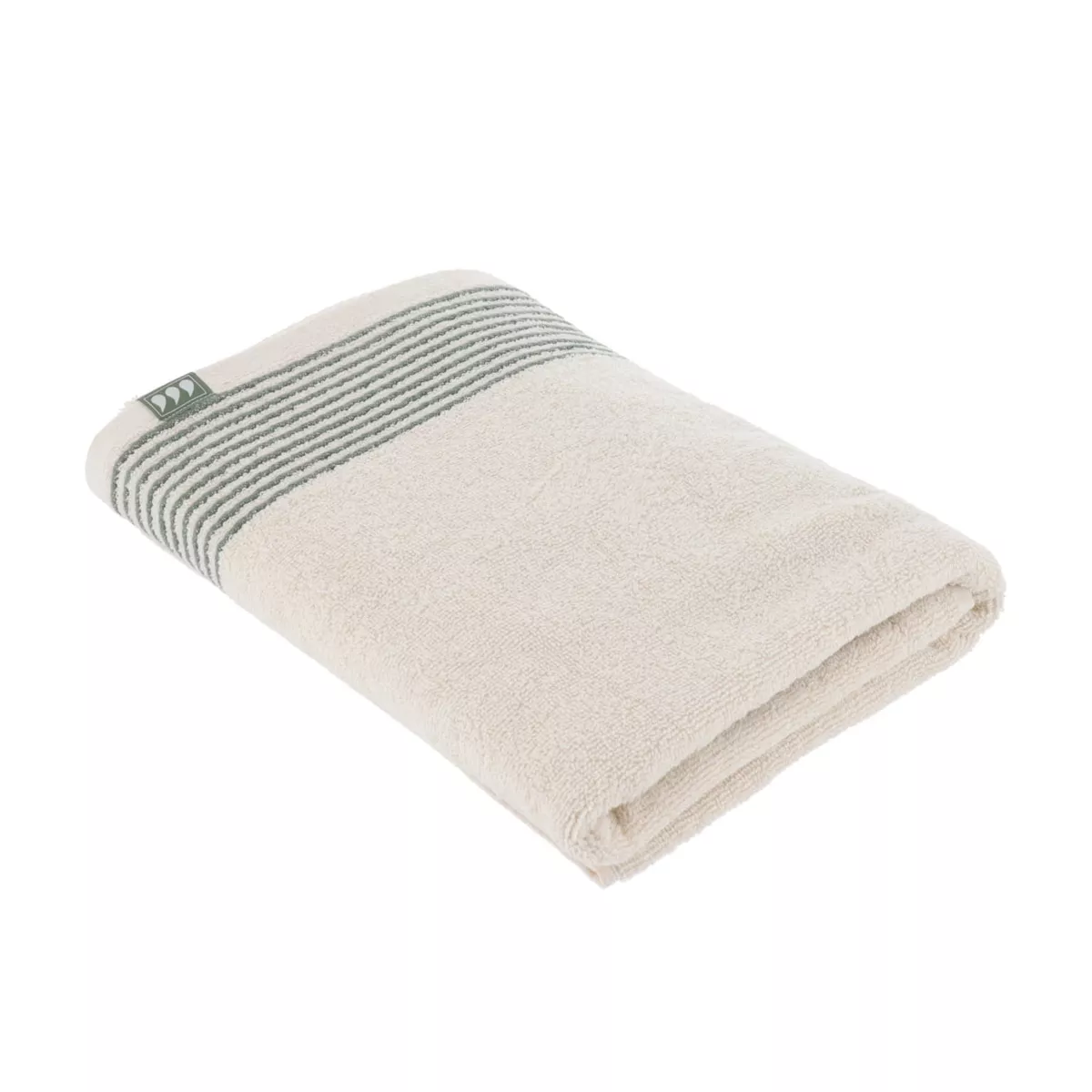 100% COTTON BATH T0WEL 70X130CM - IVORY & SAGE GREEN