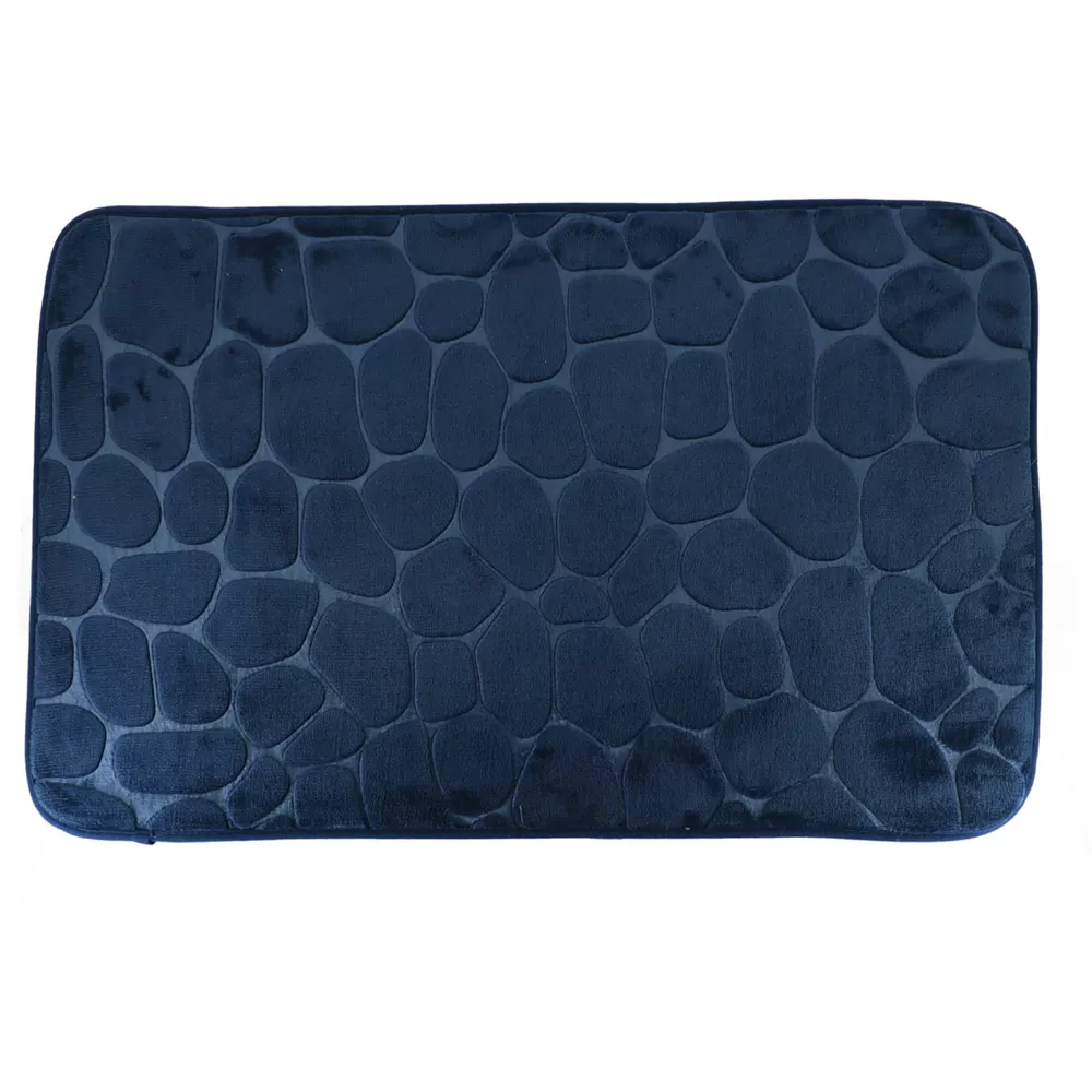 PEBBLE MF MEMORY FOAM MAT 50X80 CM - NAVY BLUE