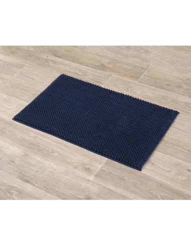 MICROFIBER BALL BATHROOM MAT 50X80 CM - NAVY BLUE