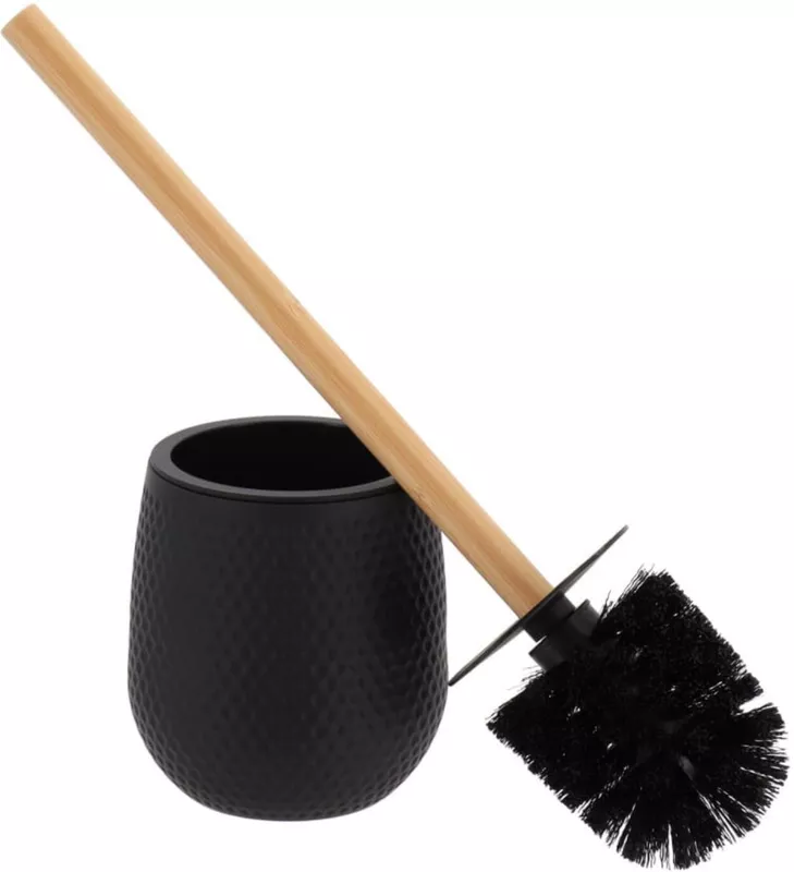 TOILET BRUSH HONEYCOMB EFFECT - BLACK/BAMBOO