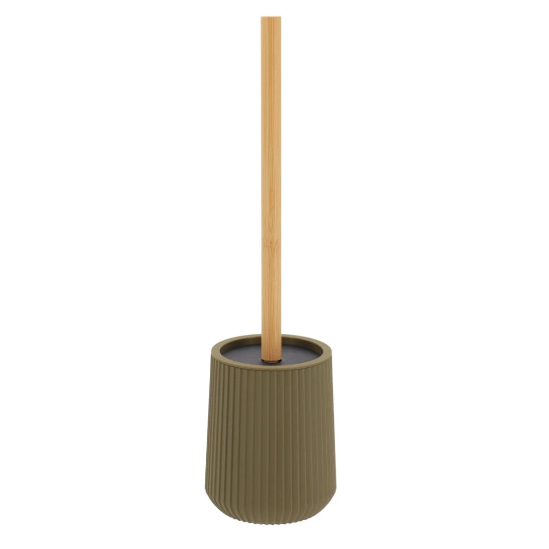 STRIATED ABS/AS TOILET BRUSH - OLIVE & BAMBOO