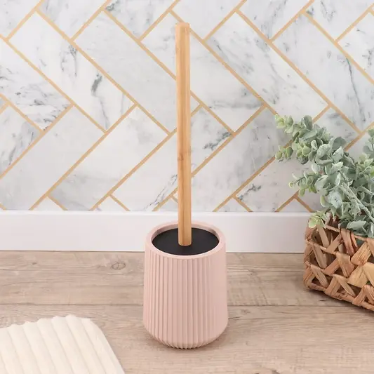 STRIATED ABS/AS TOILET BRUSH - ROSE BLUSH