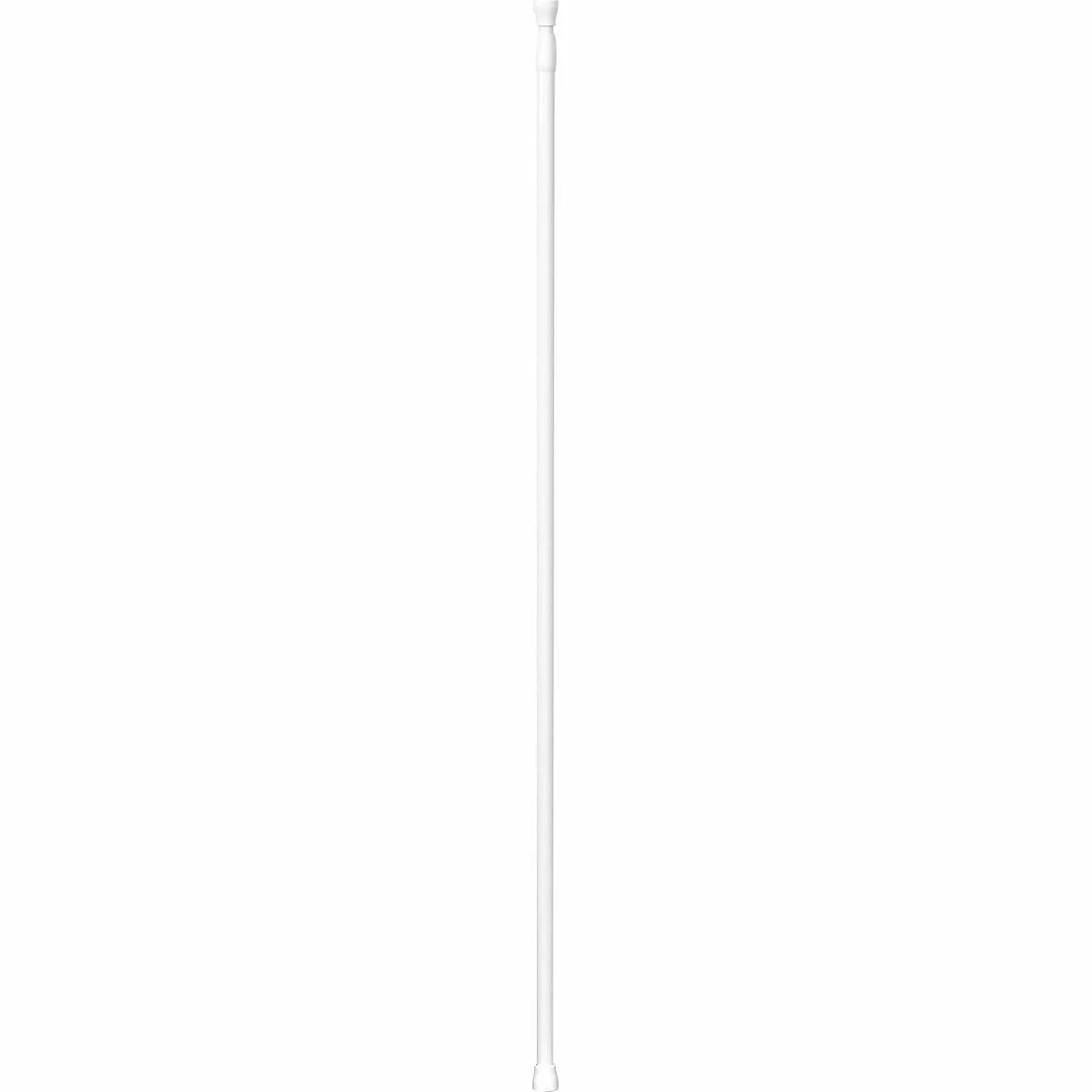 ALUMINIUM SHOWER CURTAIN ROD 135-250 CM - WHITE