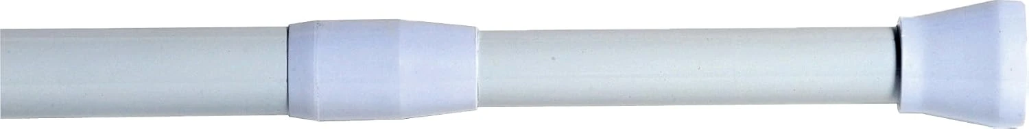 ALUMINIUM SHOWER CURTAIN ROD 135-250 CM - WHITE