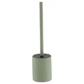 STONEWARE TOILET BRUSH RUBBERIZED EFFECT - KHAKI GREEN