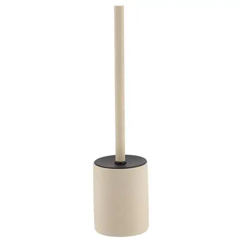 STONEWARE TOILET BRUSH RUBBERIZED EFFECT - BEIGE