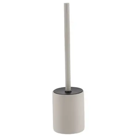 STONEWARE TOILET BRUSH RUBBERIZED EFFECT - LIGHT GREY