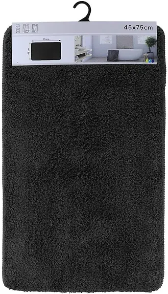 SOFT MICROFIBER MAT W/ LATEX BACK 45X75 CM - BLACK