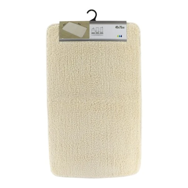 SOFT MICROFIBER MAT W/ LATEX BACK 45X75 CM - NATURAL