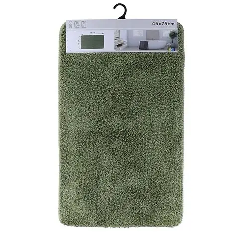 SOFT MICROFIBER MAT W/ LATEX BACK 45X75 CM - KHAKI GREEN