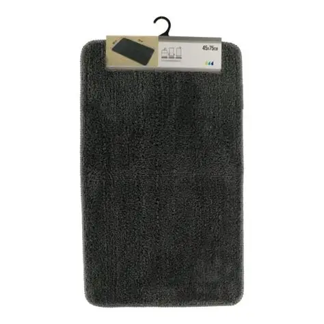 SOFT MICROFIBER MAT W/ LATEX BACK 45X75 CM - DARK GREY