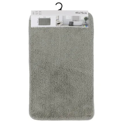 SOFT MICROFIBER MAT W/ LATEX BACK 45X75 CM - LIGHT GREY