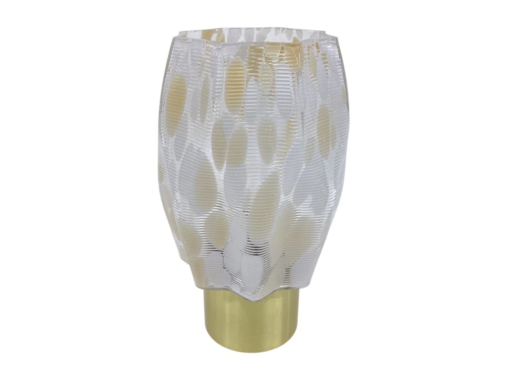 BATTERY OPERATED GLASS LED LAMP 16.5X27 CM